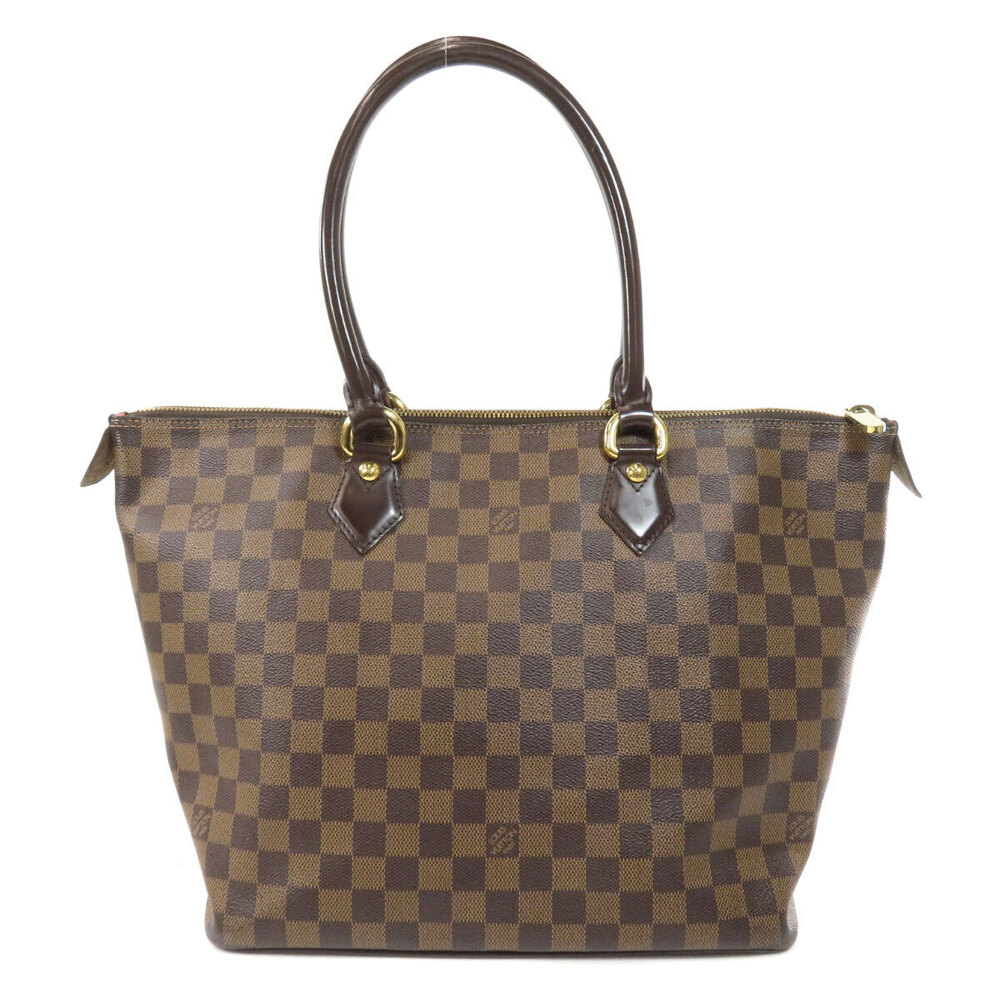 Louis Vuitton Canvas Saleya Tote Ebene Bag Brown Damier
